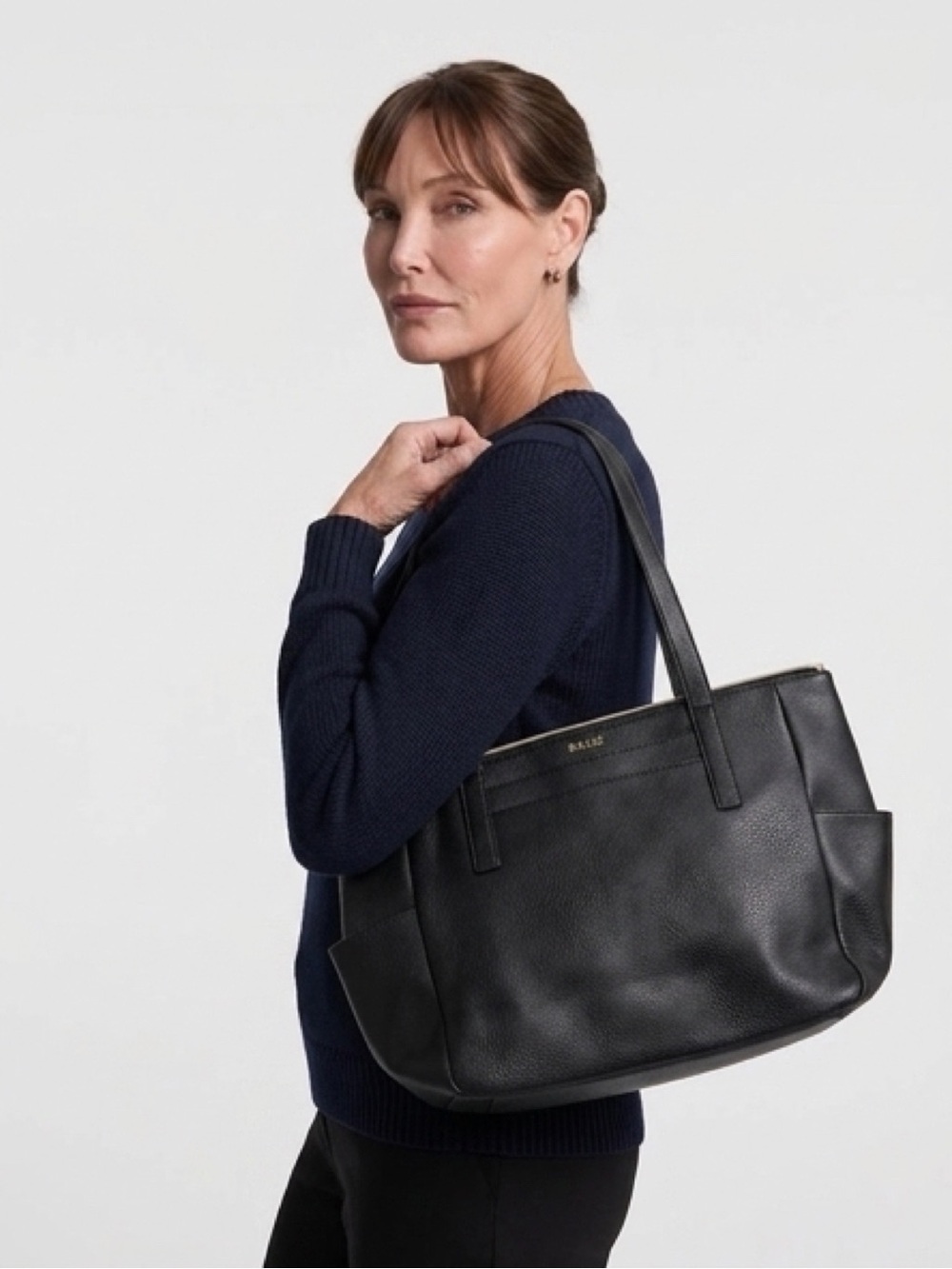 Relic Black Pebbled Faux Leather Shoulder Bag
